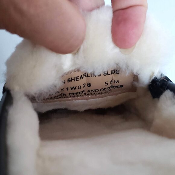 nib WEEJUNS Shearling Fur Loafer Shoes Flats Mules Clogs Bass Originals - Picture 11 of 13